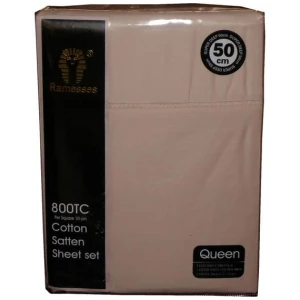 800TC Ramesses Cotton Sateen Sheet Set Linen King