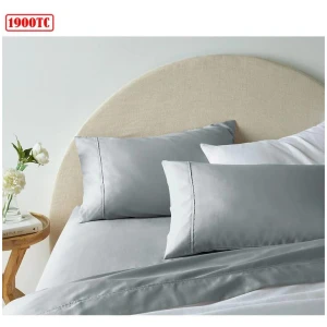 Accessorize 1900TC Cotton Rich Sheet Set Grey Queen