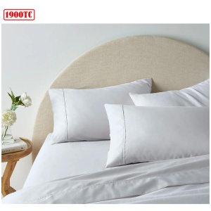 Accessorize 1900TC Cotton Rich Sheet Set White Queen