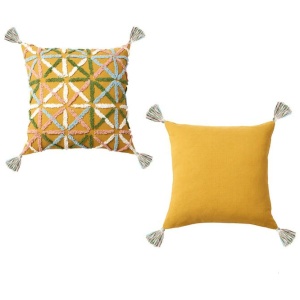 Accessorize Adena Ochre Filled Square Cushion