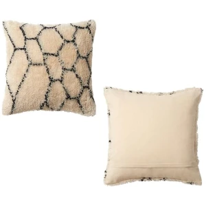 Accessorize Alba Natural Black Filled Square Cushion