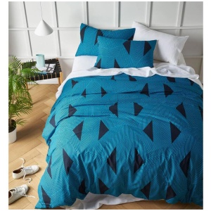 Accessorize Aster Blue Cotton Quilt Cover Set King