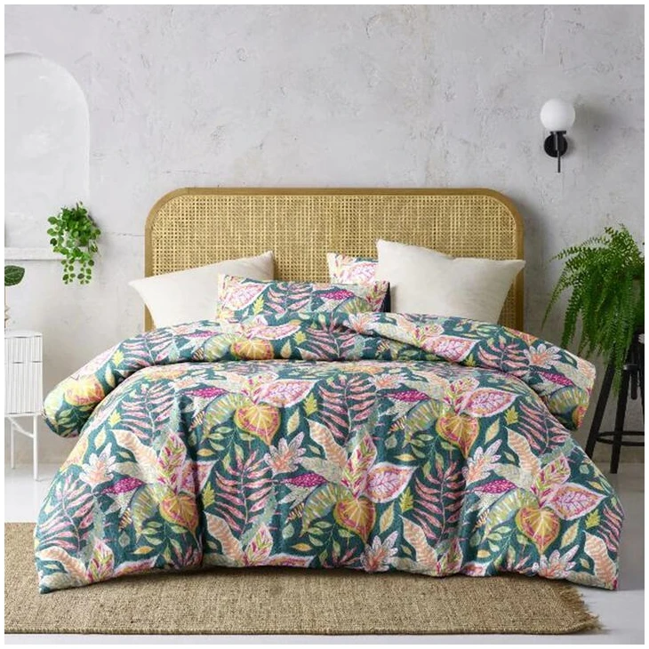 Accessorize Betty Carmila Printed Linen Cotton Quilt Cover Set King