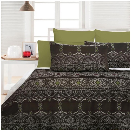 Accessorize Bosa Green Quilt Cover Set - King