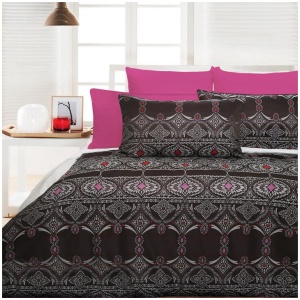Accessorize Bosa Pink Quilt Cover Set - King