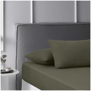 Accessorize Caramel Washed Cotton Fitted Sheet Set Super King