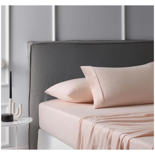 Accessorize Cotton Flannelette Sheet Set Blush Queen