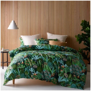 Accessorize Daintree Washed Cotton Quilt Cover Set Queen