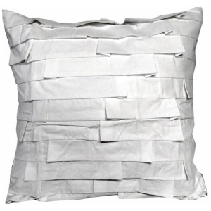 Accessorize Pleats White 45x45 cm Square Filled Cushion