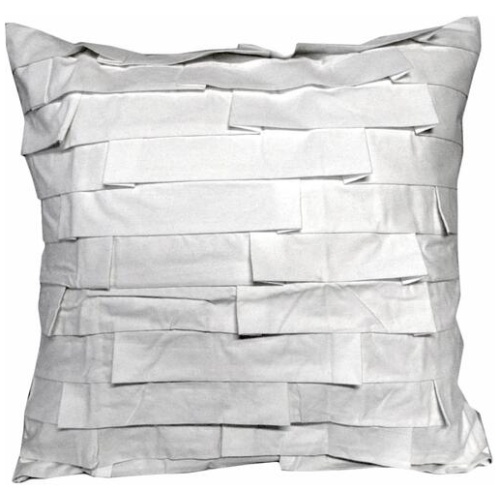 Accessorize Pleats White 45x45 cm Square Filled Cushion