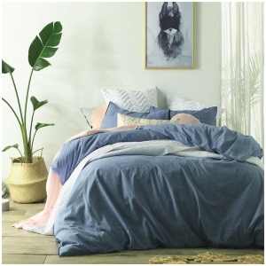 Accessorize Stonewashed Linen Cotton Quilt Cover Set Queen