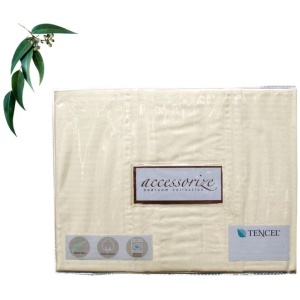 Accessorize Tencel Cotton Blend Quilt Cover Cream (Also Known as Stone) King