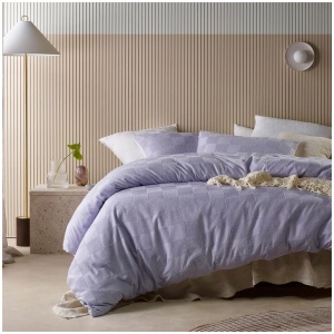 Accessorize Tipo Lilac Chenille Quilt Cover Set Super King