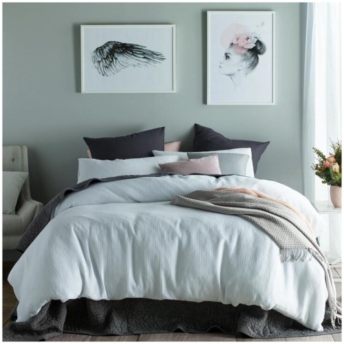 Accessorize Waffle White Cotton Quilt Cover Set Queen