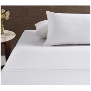 Accessorize White Piped Hotel Deluxe Cotton Sheet Set Queen