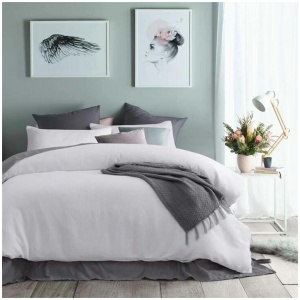 Accessorize White Waffle Polyester Quilt Cover Set King