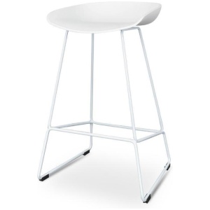 Allen 65cm Bar Stool - White by Interior Secrets - AfterPay Available