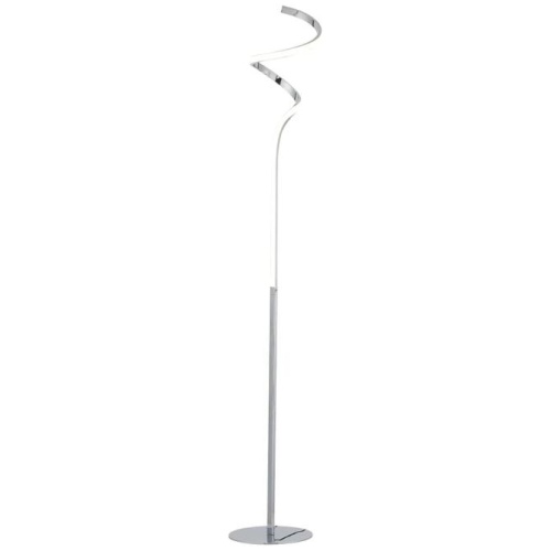 Allison LED Elegant Modern Spiral Floor Lamp Light - Chrome