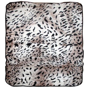 Animal Skin Pattern Faux Mink Blanket Queen Jaguar