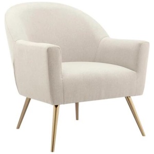 Annandale Fabric Accent Lounge Relaxing Armchair - Beige - Beige