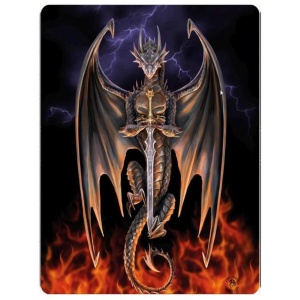 Anne Stoke Dragon Warrior Polar Fleece Throw