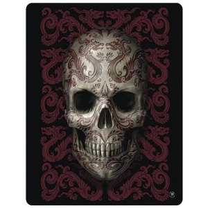 Anne Stoke Oriental Skull Polar Fleece Throw