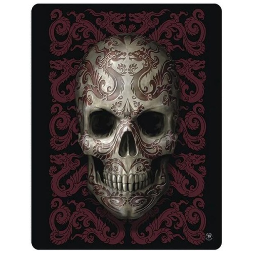 Anne Stoke Oriental Skull Polar Fleece Throw