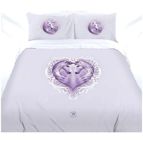 Anne Stokes White Unicorn Quilt Cover Set King