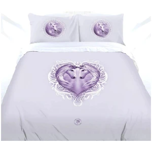 Anne Stokes White Unicorn Quilt Cover Set Queen