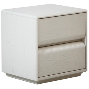 Annika 50cm Bedside Table - Matte Warm White by Interior Secrets - AfterPay Available