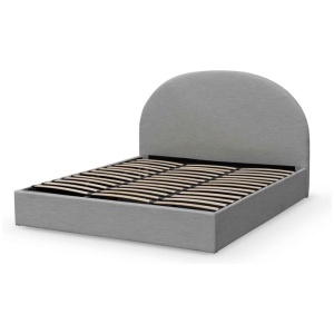 Antonia Fabric King Bed - Pearl Grey with Storage by Interior Secrets - AfterPay Available