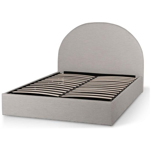 Antonia Fabric Queen Bed - Pearl Grey with Storage by Interior Secrets - AfterPay Available