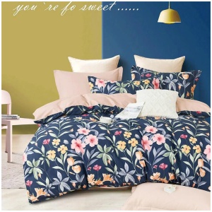 Ardor 250TC Ariana Floral Cotton Sateen Quilt Cover Set Queen
