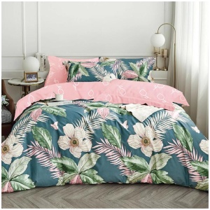 Ardor 250TC Tiki Tropical Cotton Sateen Quilt Cover Set Queen