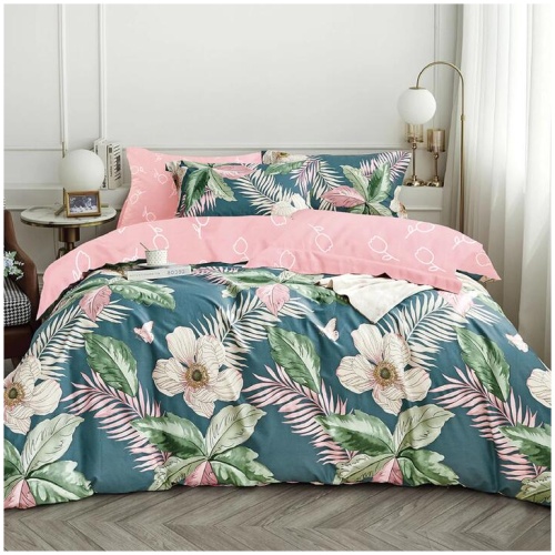 Ardor 250TC Tiki Tropical Cotton Sateen Quilt Cover Set Queen