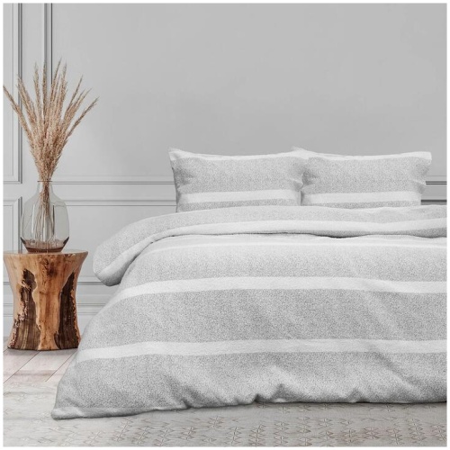 Ardor Liam Chenille Textured Grey Quilt Cover Set King