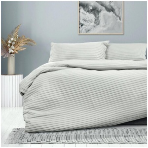 Ardor London Silver Embossed Quilt Cover Set King