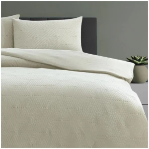 Ardor Maxwell Tan Embossed Vintage Washed Quilt Cover Set King