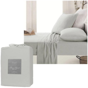 Ardor Micro Flannel Sheet Set Silver Single