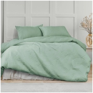 Ardor Molly Palm Green Quilted Quilt Cover Set Queen