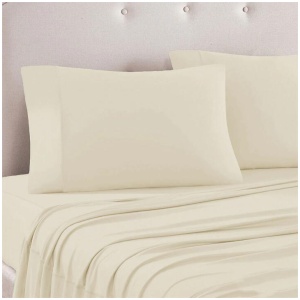 Art Terrace Microfiber Sheet Set King 33cm Wall Cream