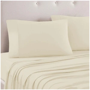 Art Terrace Microfiber Sheet Set King 33cm Wall Cream