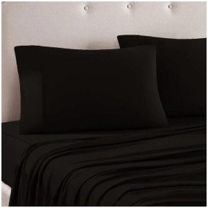 Art Terrace Microfiber Sheet Set Queen 33cm Wall Dark Chocolate