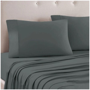 Art Terrace Microfiber Sheet Set Queen 33cm Wall Dark Grey