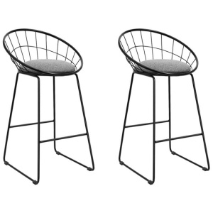 Artiss 2x Bar Stools Padded Seat Metal