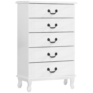 Artiss 5 Chest of Drawers - KUBI White