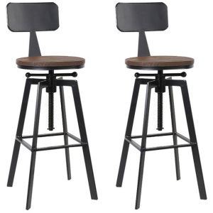 Artiss Bar Stools Kitchen Counter Chairs Vintage Metal Chairs x2