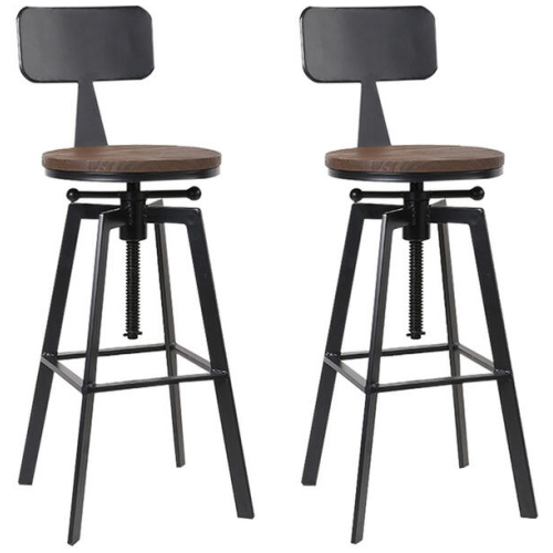 Artiss Bar Stools Kitchen Counter Chairs Vintage Metal Chairs x2