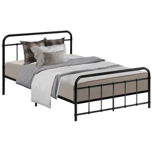 Artiss Bed Frame Metal Frames LEO - King Single(Black)