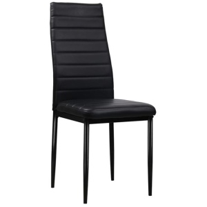 Artiss Dining Chairs Black PU Leather Set of 4 Astra